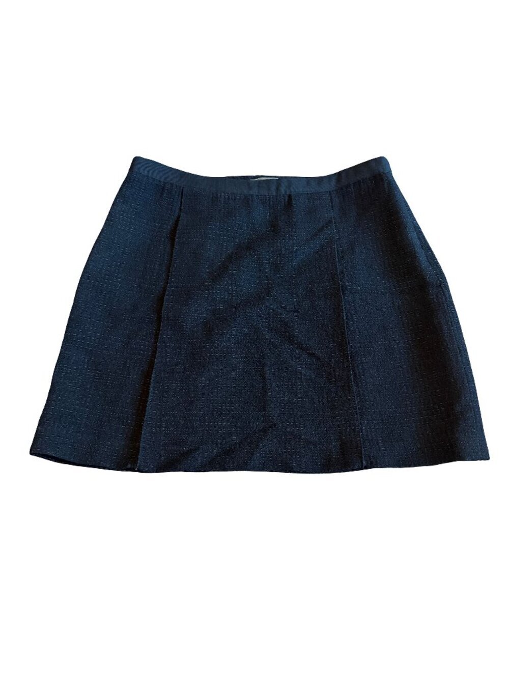 Vince Wool Blend Tweed Mini Skirt Front Pocket Black Classic Size 4 Women's